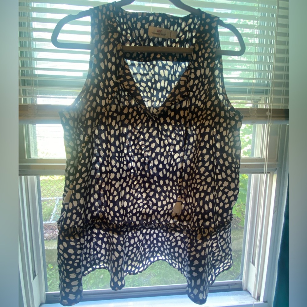 Vineyard Vines Printed Peplum Tank